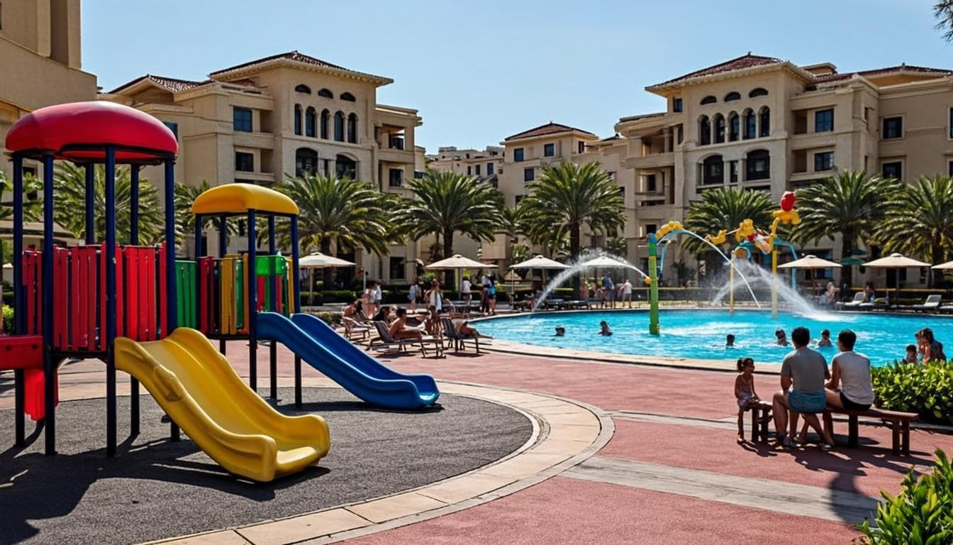 Children's play area and waterpark